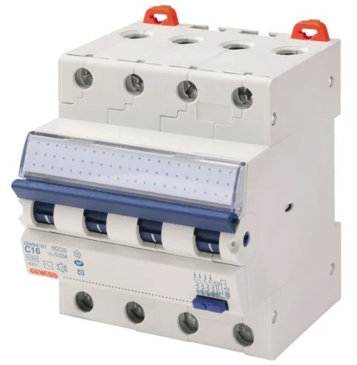 Дифференциальный автомат GEWISS COMPACT RCBO MDC60 4P C16 6кA AC/0.03 4M (GW94167) - 1