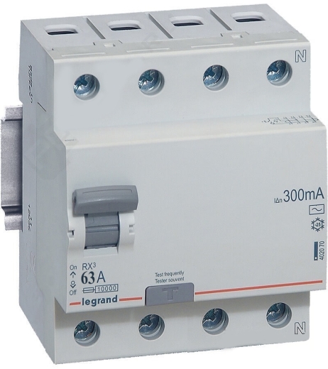 ПЗВ Legrand (402072) RX3 3P+N 63А 300mA AC - 1