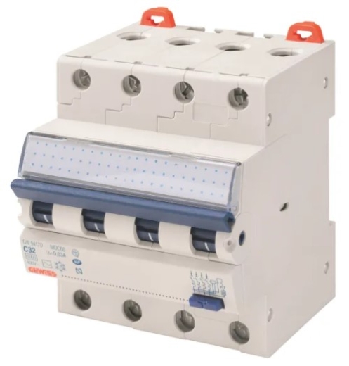 Диференціальний автомат GEWISS COMPACT RCBO MDC60 4P C32 6кA AC/0.03 4M (GW94170) - 1