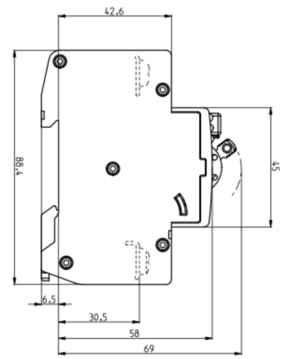 Дифференциальный автомат ETI 002172412 KZS-2M1Р+N EDI C 10/0.03 тип A (10kA) с нижним подключением - 7