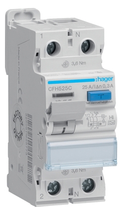 УЗО Hager CFH525C 2P 10кА 25A 300мА A-Hi - 1