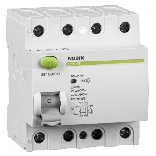 ПЗВ NOARK Ex9L-N 4P 16A 6кА 500мА AC (108342) - 1