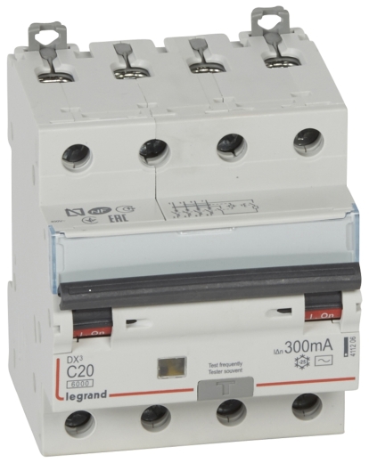 Дифф.автомат Legrand (411206) 3P+N C 20A 300мA AC - 1