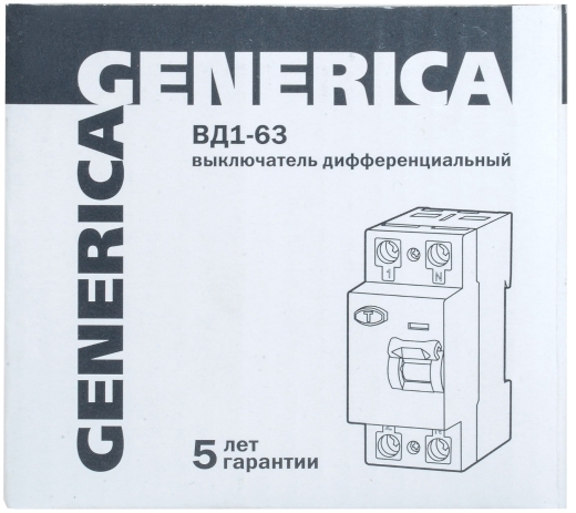 Устройство защитного отключения Generica MDV15-2-016-030 ВД1-63 1Р+N 16А 30мА - 3