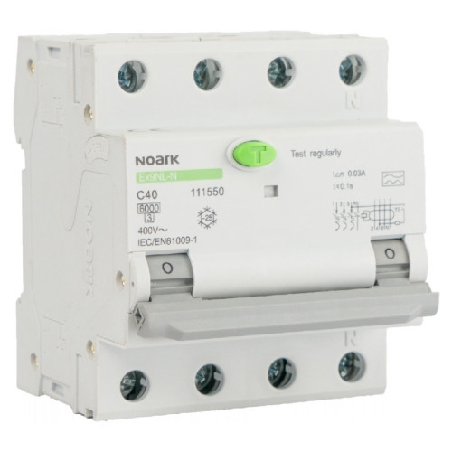 Дифавтомат NOARK Ex9NL-N 3P+N B25 A 6кА B 25А 300мА (111540) - 1