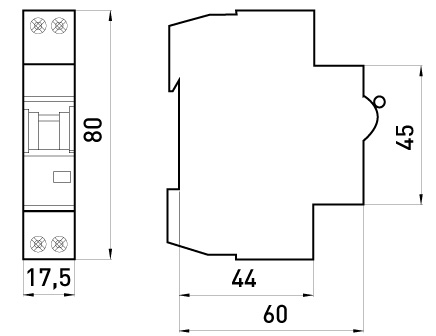 Модульный автоматический выключатель E.Next e.mcb.pro.60.1N.С25.thin 1р+N 25А C (p055003) - 2