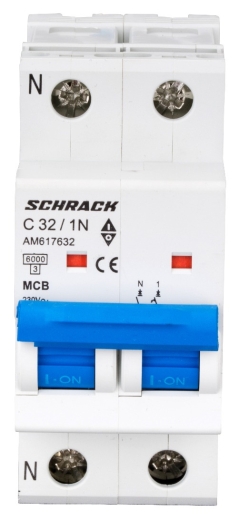 Автоматичний вимикач Schrack AM617632 6кА 32А 1P+N C - 2