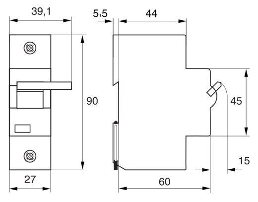 Незалежний розчіплювач ETI 002159321 DA ETIMAT AC 80/125 110-415V - 2