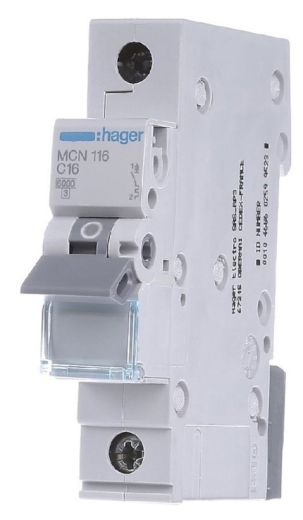 Автоматический выключатель Hager MCN116 6кА C 16A 1P - 1