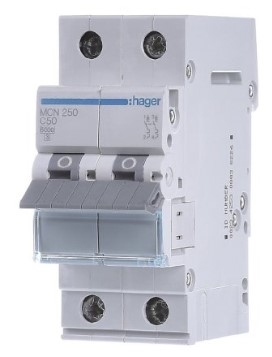 Автоматический выключатель Hager MCN250 6кА C 50A 2P - 1