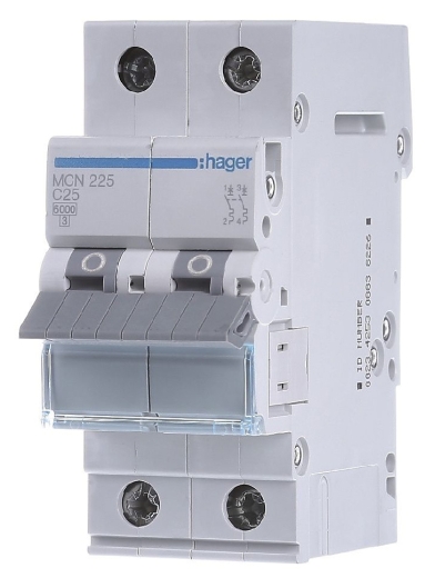 Автоматический выключатель Hager MCN225 6кА C 25A 2P - 1