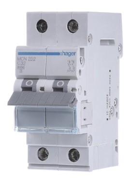 Автоматический выключатель Hager MCN232 6кА C 32A 2P - 1