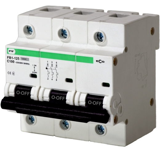 Автоматический выключатель Promfactor ECO FB1-125 3P C 100A 10кА (FB1C3100) - 1
