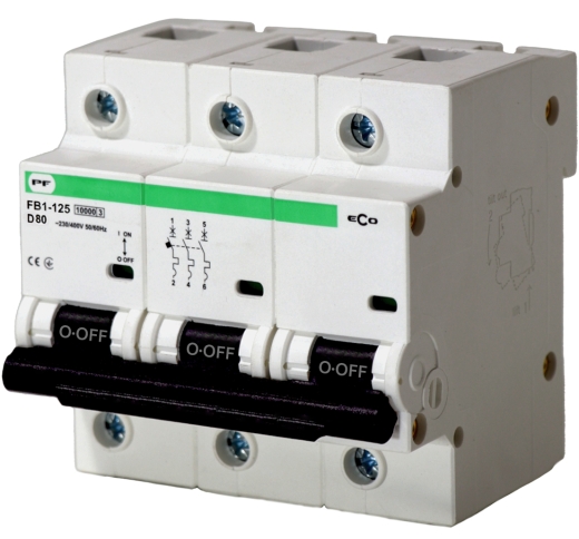Автоматический выключатель Promfactor ECO FB1-125 3P D 80A 10кА (FB1D3080) - 1