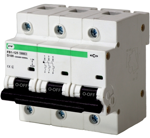 Автоматический выключатель Promfactor ECO FB1-125 3P D 100A 10кА (FB1D3100) - 1