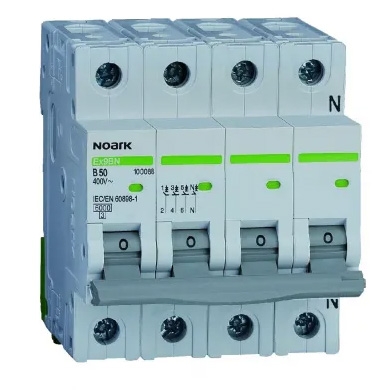 Автоматический выключатель NOARK Ex9BN 3PN C40 40А 6кА C 3P+N (100162) - 1