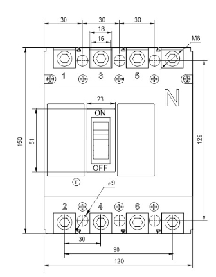 Корпусний автоматичний вимикач Promfactor FMC2/3U 4P 63A 35kA 8-12In (FMC24U0063) - 3