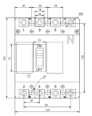 Корпусний автоматичний вимикач Promfactor FMC2/3U 4P 125A 35kA 8-12In (FMC24U0125) - 3