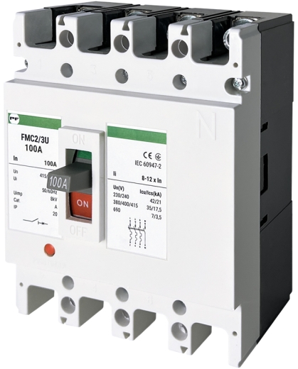 Корпусный автоматический выключатель Promfactor FMC2/3U 4P 100A 35kA 8-12In (FMC24U0100) - 1