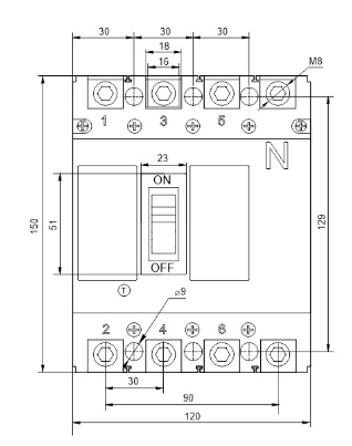 Корпусный автоматический выключатель Promfactor FMC2/3U 4P 100A 35kA 8-12In (FMC24U0100) - 3