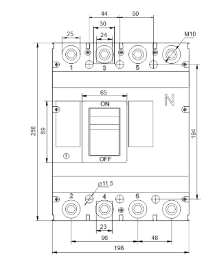 Корпусный автоматический выключатель Promfactor FMC4/3U 4P 400A 50kA 8-12In (FMC44U0400) - 3