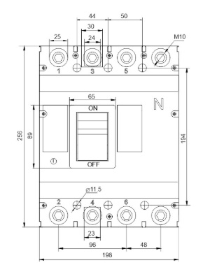 Корпусний автоматичний вимикач Promfactor FMC4/3U 4P 250A 50kA 8-12In (FMC44U0250) - 3