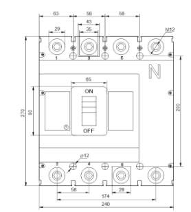 Корпусный автоматический выключатель Promfactor FMC5/3U 4P 630A 50kA 8-12In (FMC54U0630) - 3