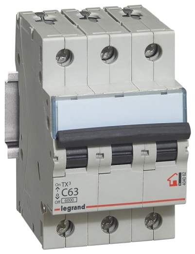 Автомат защиты сети C 63A 3П 6kA, Legrand - 1