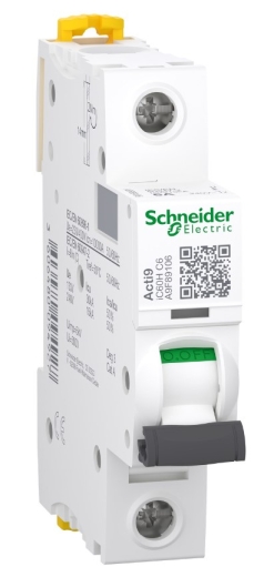 Автоматичний вимикач Schneider Electric A9F89106 iC60H 1P 6A C - 1