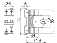Дифференциальный автомат GEWISS COMPACT RCBO 1P+N C16 6kA AC/0.03 2M (GW94107) - 2